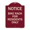 Signmission Bike Rack for Residents Heavy-Gauge Aluminum Architectural Sign, 24" x 18", BU-1824-23530 A-DES-BU-1824-23530 - alternate 1